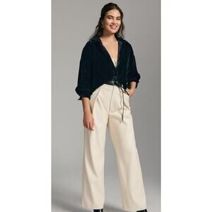 Favorite Daughter The Velvet Ex-Boyfriend Button-Down Shirt in Black